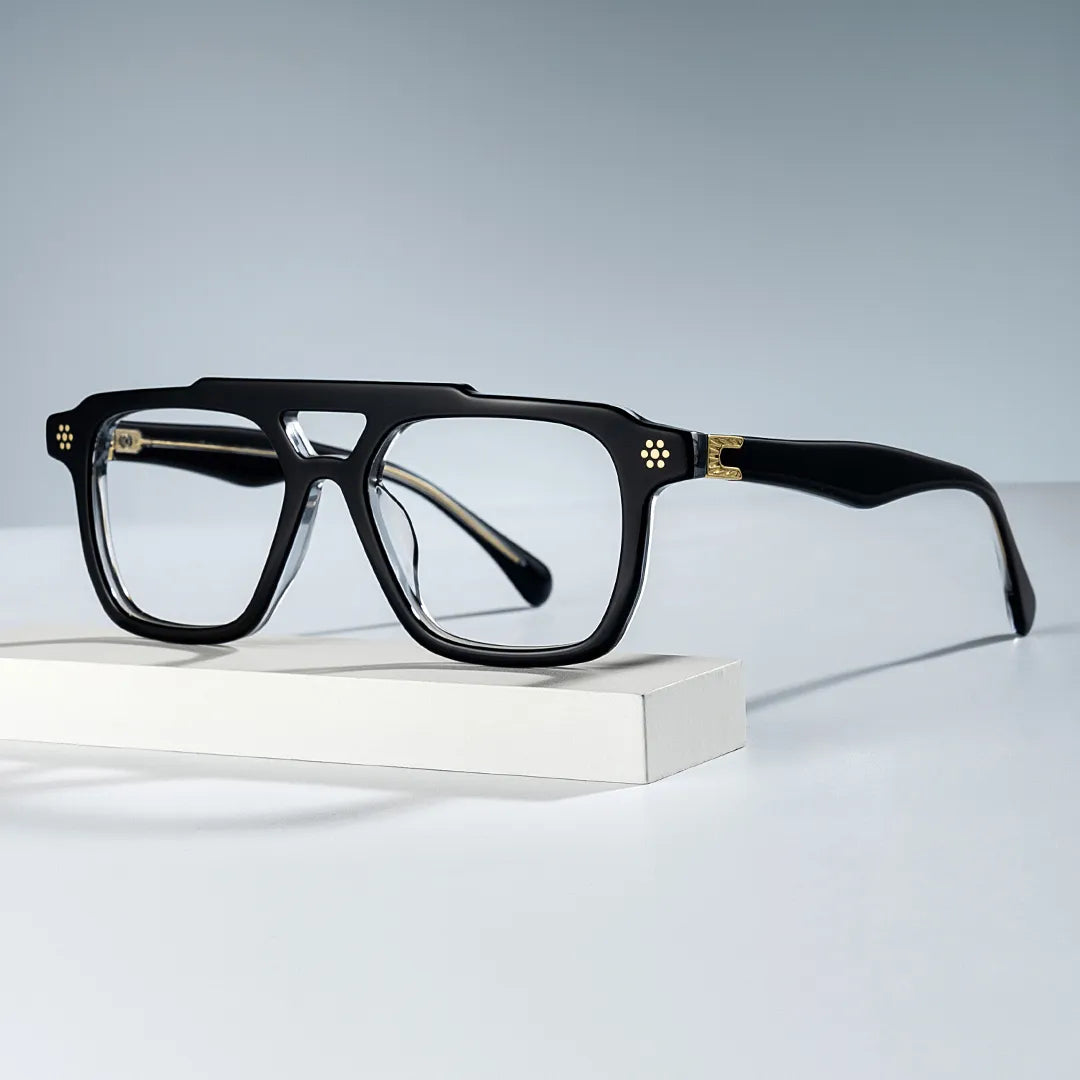 Mercurio Eyeglasses in Aviator Black Frame | Zeelool