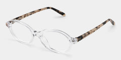 Oval Clear Eyeglasses- Everly Acetate Frame Glasses