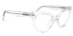 Claudette Cat Eye Clear Transparent Frame Glasses