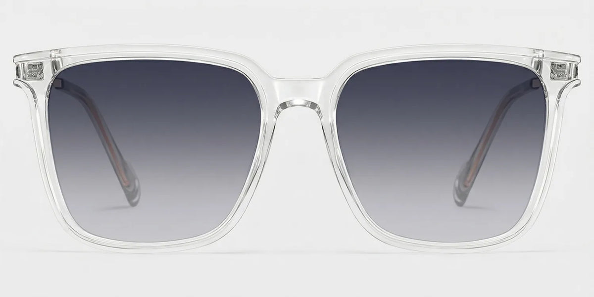 Thin Clear Frame Glasses With Square Shape