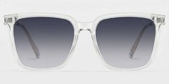 Thin Clear Frame Glasses With Square Shape