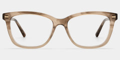 Sawyer Gradient Brown Rectangle Eyeglass Frames | ZEELOOL