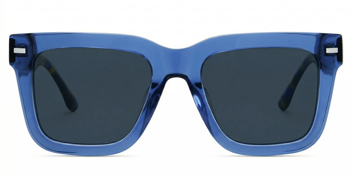Thick Blue Frame Glasses For Men