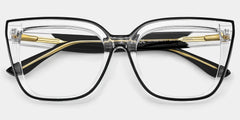 Mirta Square Black Eyeglasses and Crsystal Frames