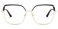 Shayla Metal Square Black Frame Glasses | Zeelool