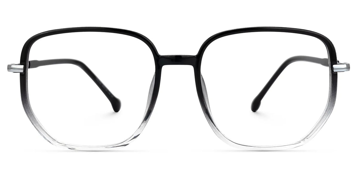 Joana Geometric Black-Clear Glasses