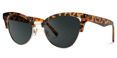 Charlene Tortoise Browline Cat Eye Sunglasses for Women