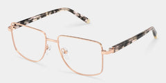 Geometric pattern Eyeglasses- Felicity Metal Frame Glasses
