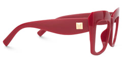 Alberta Cat-Eye Glasses with Red Frames