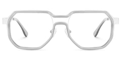 Men's Geometric Glasses in Silver Color