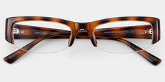 Trevor Brown Half Frame Tortoise Rectangle Glasses | ZEELOOL