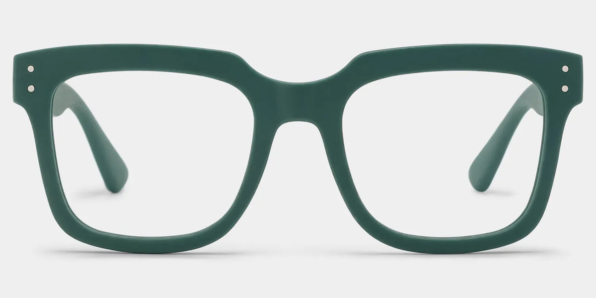 Liizbeett Square Eyeglasses with Dark Green Frames