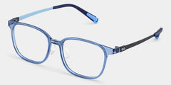 Lane Rectangle Blue Cystal Frame Eyeglasses for Teens