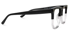 Matherne Square Glasses and Black-Clear Frames