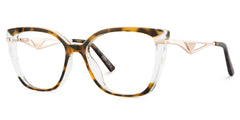 Cateye Shape Blue Light Blocking Glasses with Tortoise