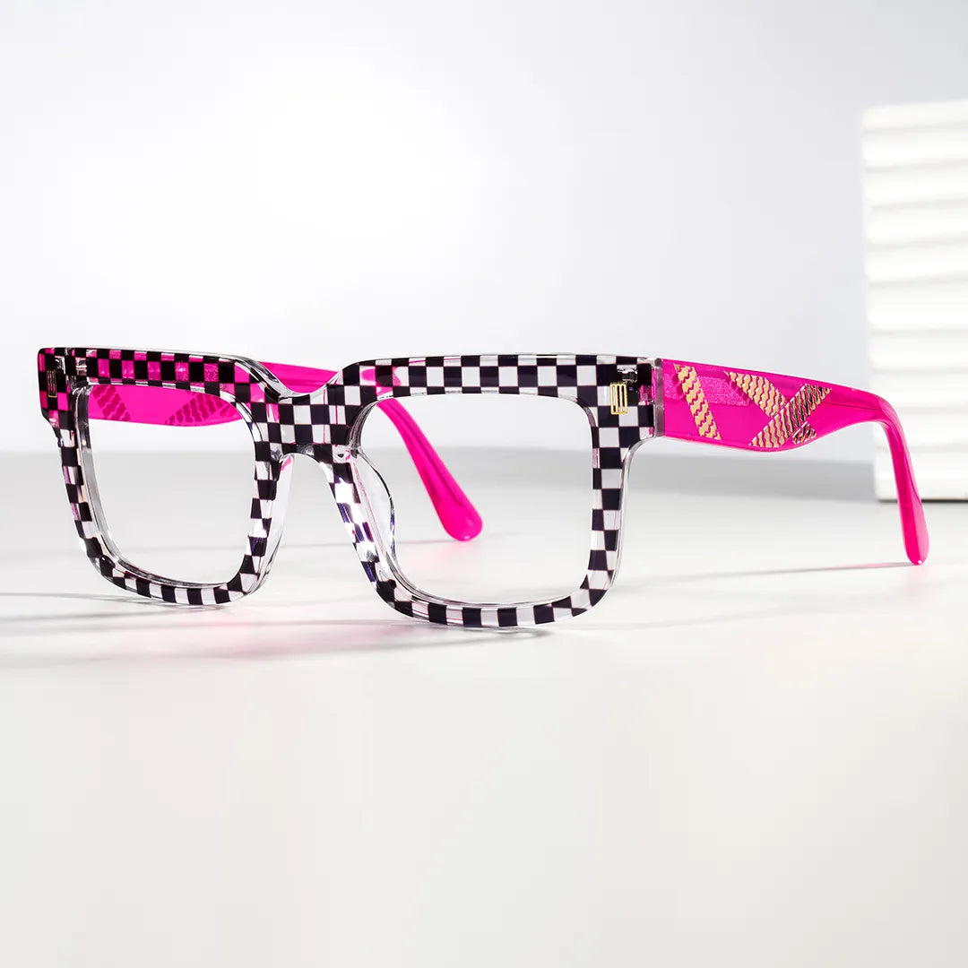 Thomason Men's Rectangular Frames With Black And Clear