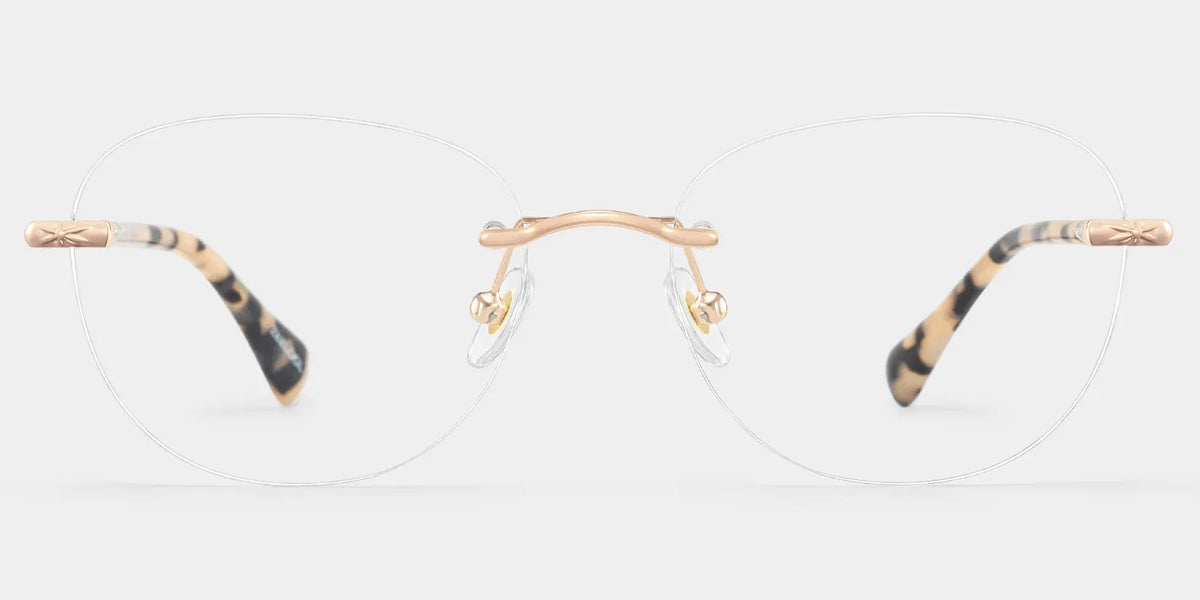 Jennifer Gold Frame Glasses with Round Frame Online | ZEELOOL