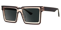 Cyberpunk Style Milian Brown-Black Frame Sunglasses