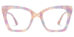 Darlyn Soft Pink Glasses in Cateye Full-Frame  | Zeelool