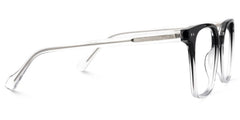 Square Black Gradient Clear Acetate Eyeglasses Frames