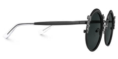 Nelida Designer Sunglasses in Round Black Frame