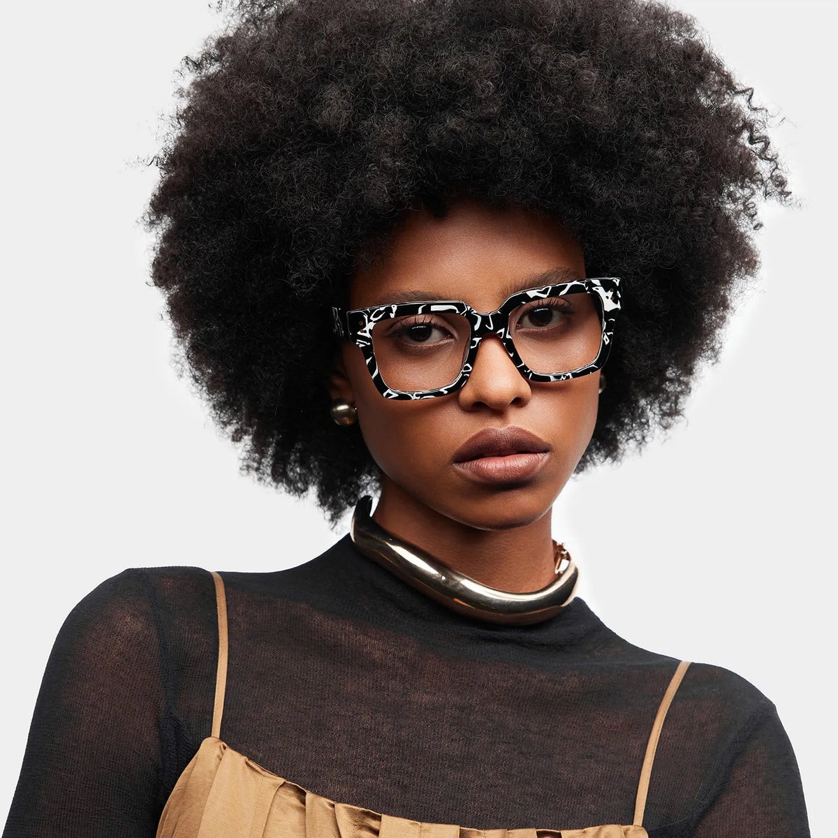 Caius Two-tone Frame Glasses with Square Frame Online | ZEELOOL