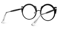 Nelida Designer Black Round Frame Glasses | Zeelool