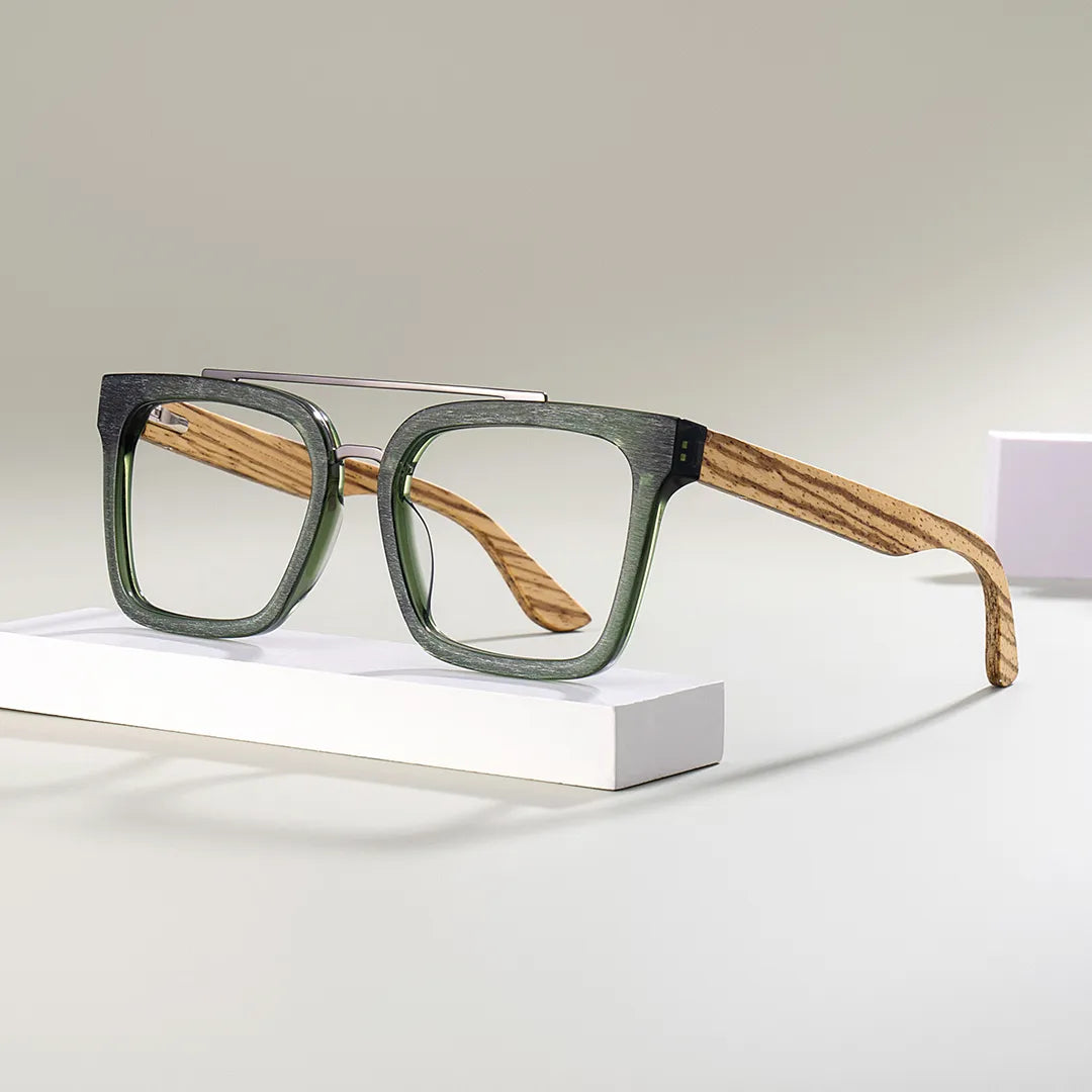 Men's Aviator Eyeglasses Frames With Green Color