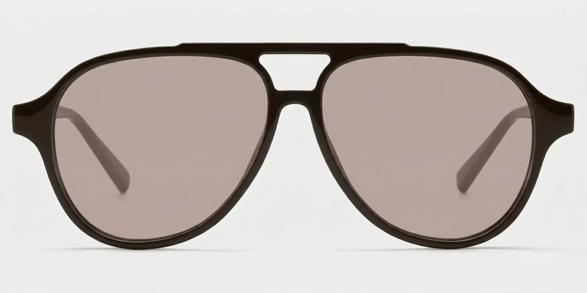 Drew Dark Brown Aviator Glasses for the Female | ZEELOOL