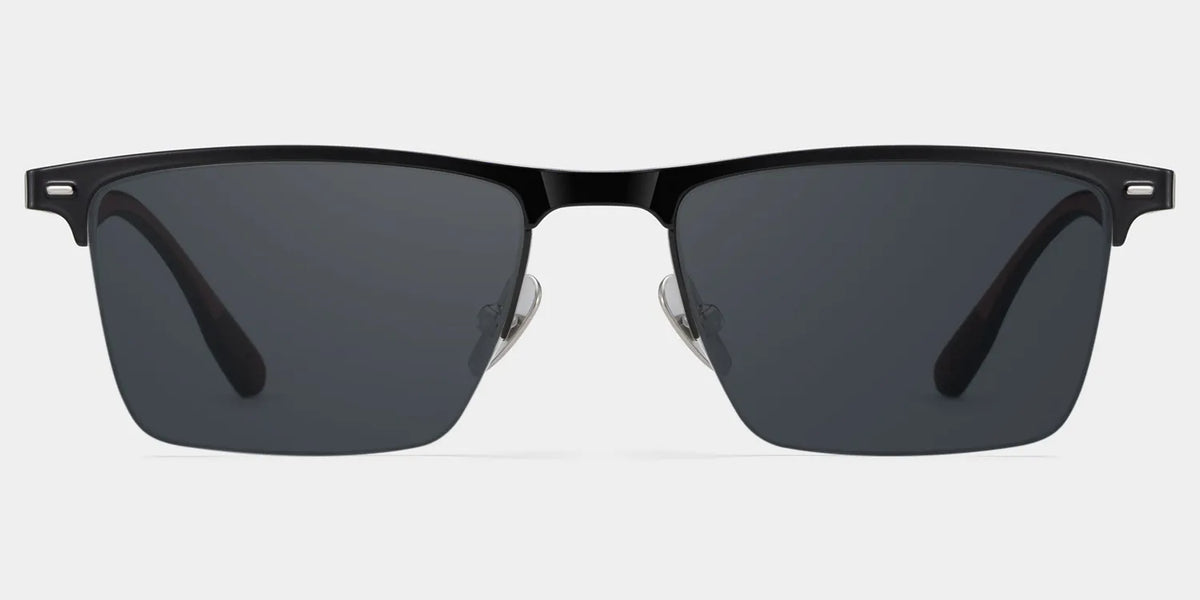 Browline Black Eyeglasses- Brock Titanium Frame Glasses