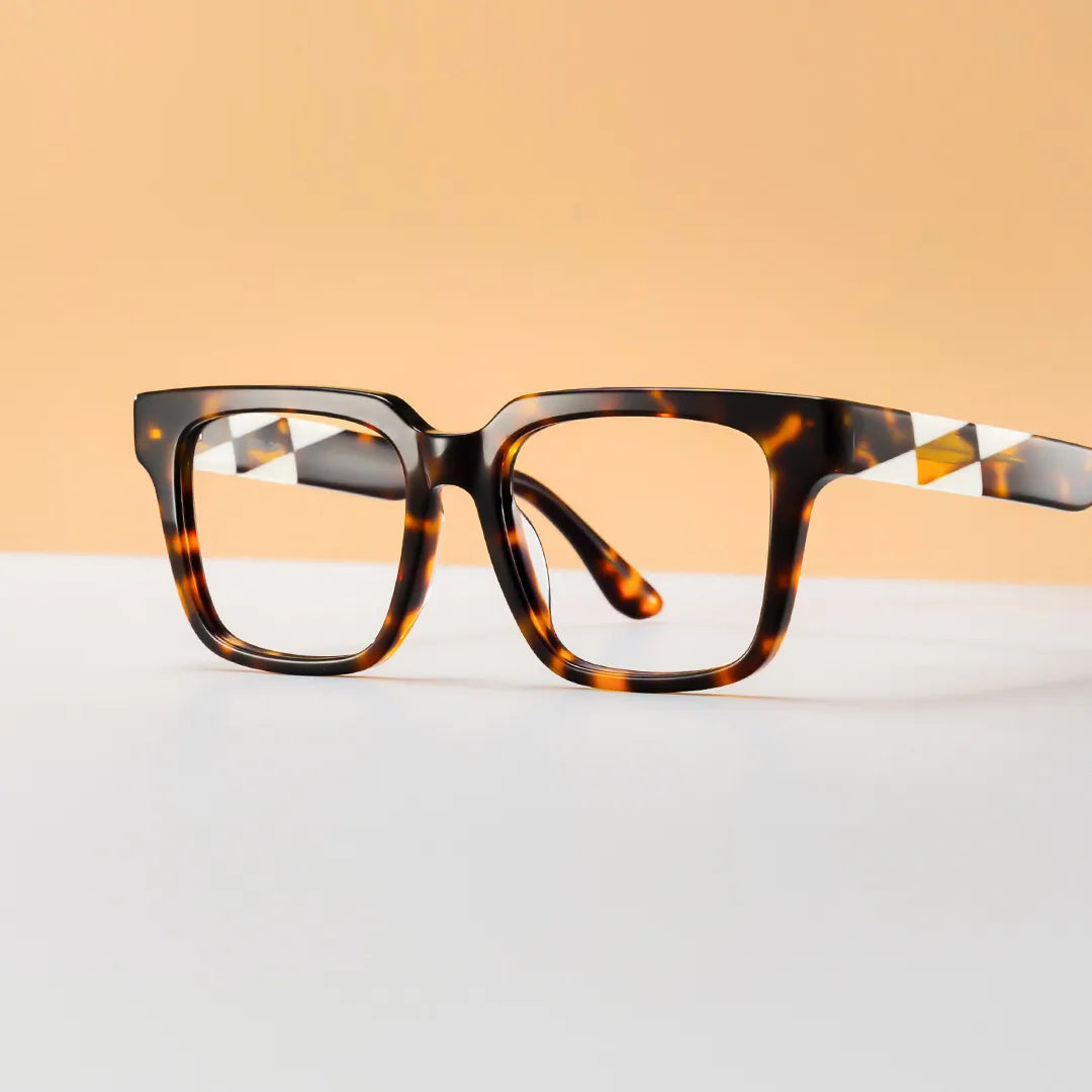 Harriet Square Tortoise Frame Eyeglasses for Man| ZEELOOL