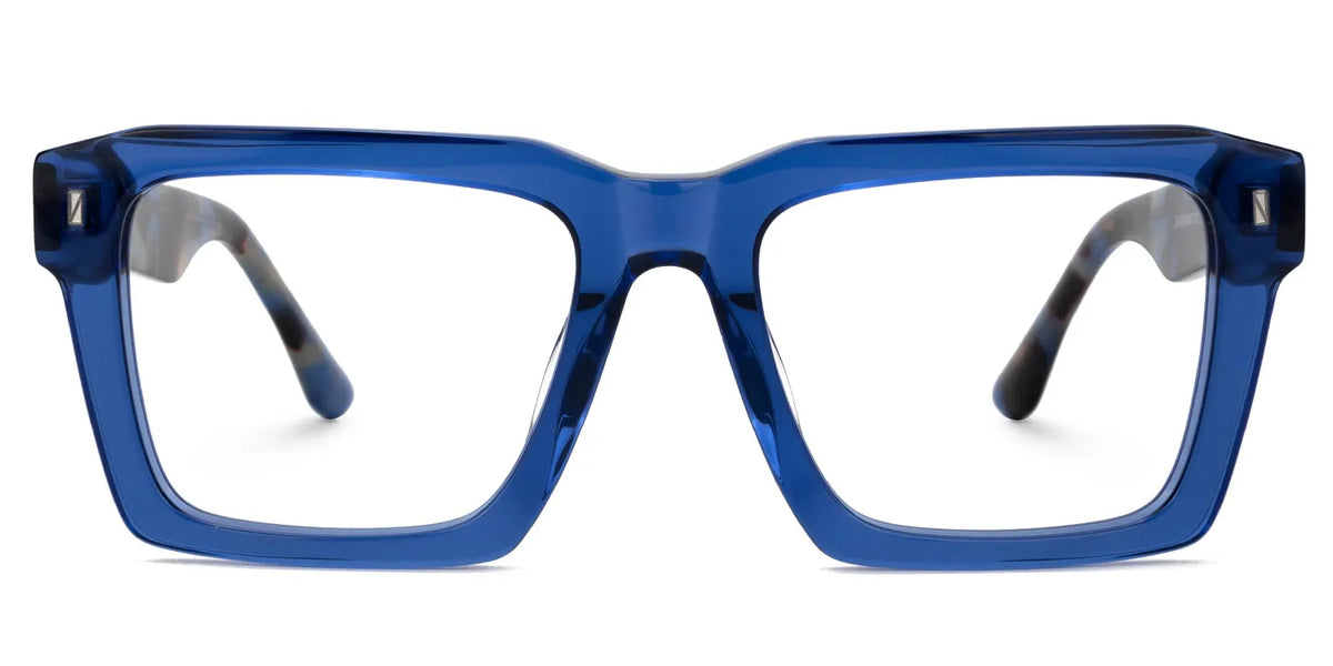 Kenish Designer Eyeglasses in Square Blue Frame