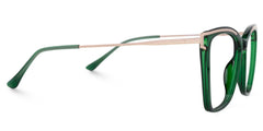 Krystle Square Green Thin Frames Glasses | ZEELOOL