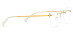 Gold Rectangle Jaxon Glasses with Rimless | Zeelool