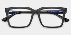 Rectangle Dark Gray Eyeglasses- Troy Acetate Frame Glasses