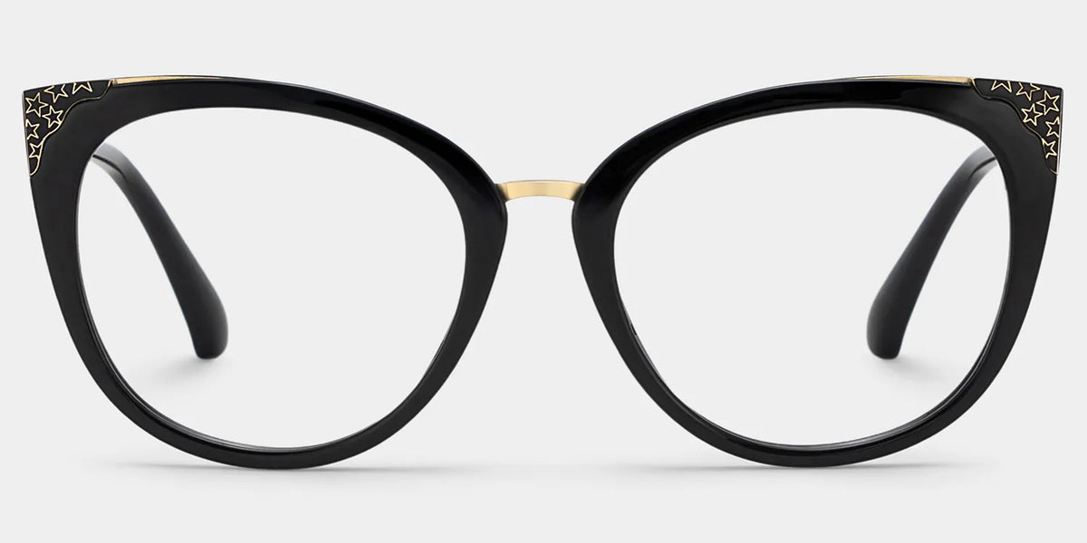 Dalton Cat Eye Black Glasses | Zeelool Glasses
