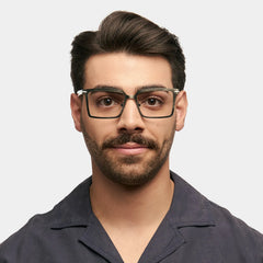 Sharma Rectangle Black Glasses Frames for Men