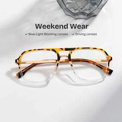 Aviator Kilworth Tortoise clear Glasses deals -Zeelool Glasses