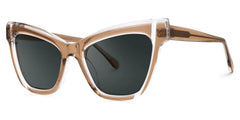 Saucie Light Brown Cat eye Frame Sunglasses | Zeelool