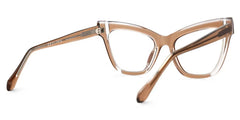 Saucie Light Brown Cat eye Frame Glasses | Zeelool