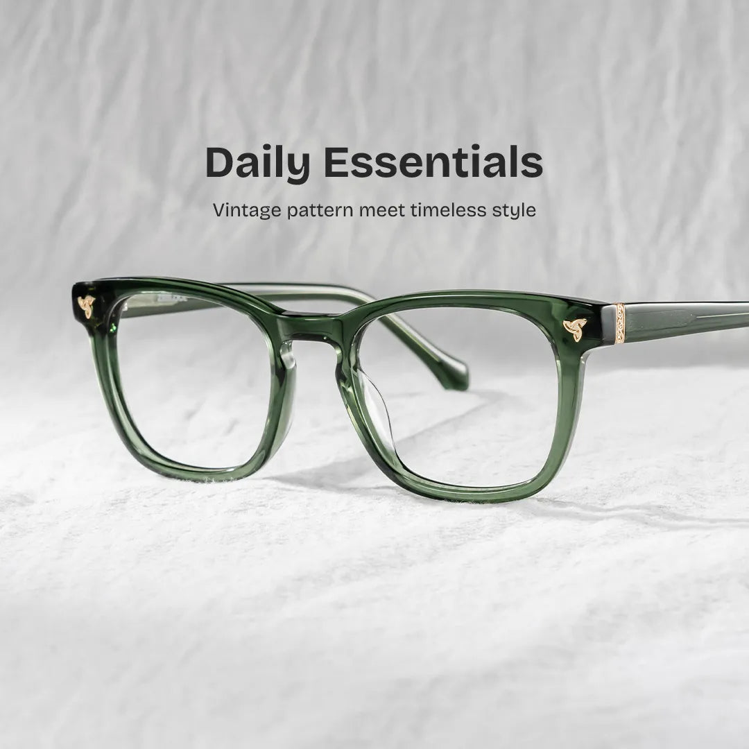 Heather Green Frame Glasses with Square Frame Online | ZEELOOL