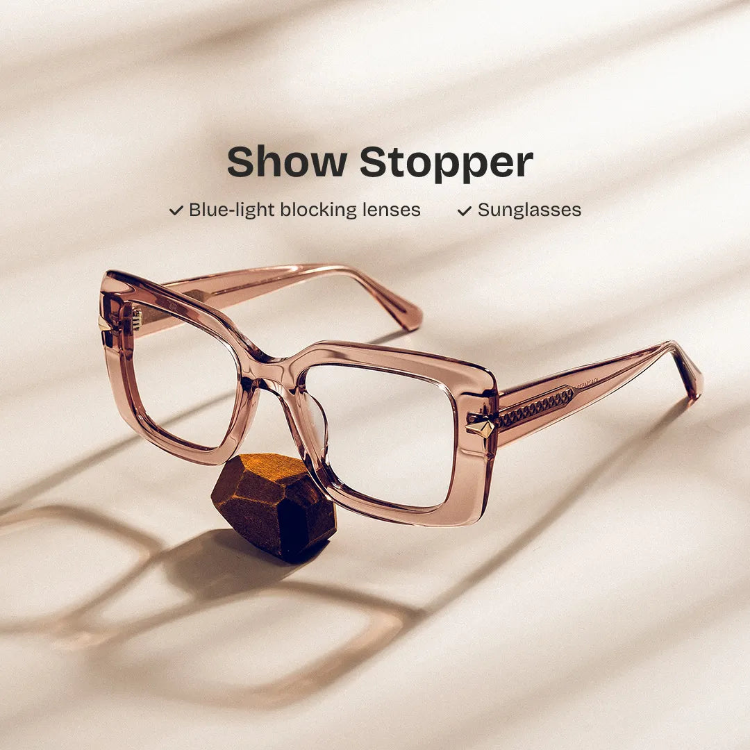 Neon Beige Frame Prescription Glasses with Square Shape | ZEELOOL