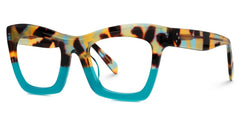 New Arrival Peacock-Blue Color for Benitez Frame Glasses | Zeelool