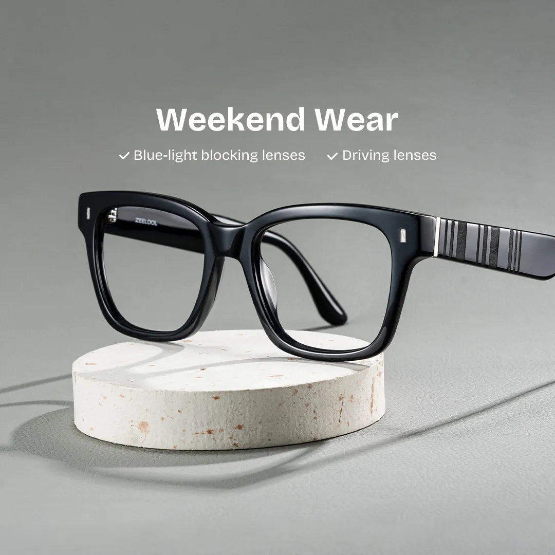 Pride black square glasses for men Online | ZEELOOL