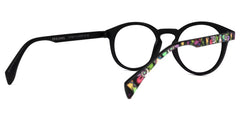 Street-Artist Round Eyeglasses and Purple-Floral Frames