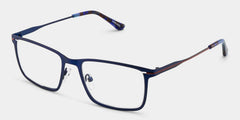Rectangle Blue Eyeglasses- Roxana Metal Frame Glasses