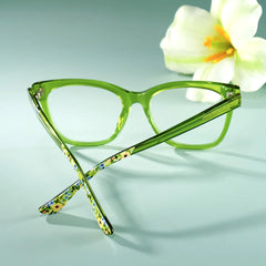 Vivienne Green Frame Glasses with Rectangle Frame Online | ZEELOOL
