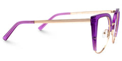 Brewer Cateye Purple Eyeglasses with Translucent Frame