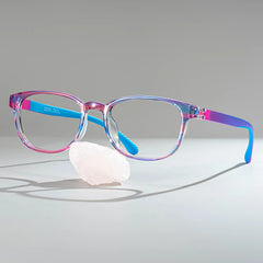 Dale Round Blue Pink Frame Eyeglasses for Pre-tweens