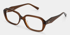 Rowan Orange Brown Rectangle Glasses for Women | ZEELOOL